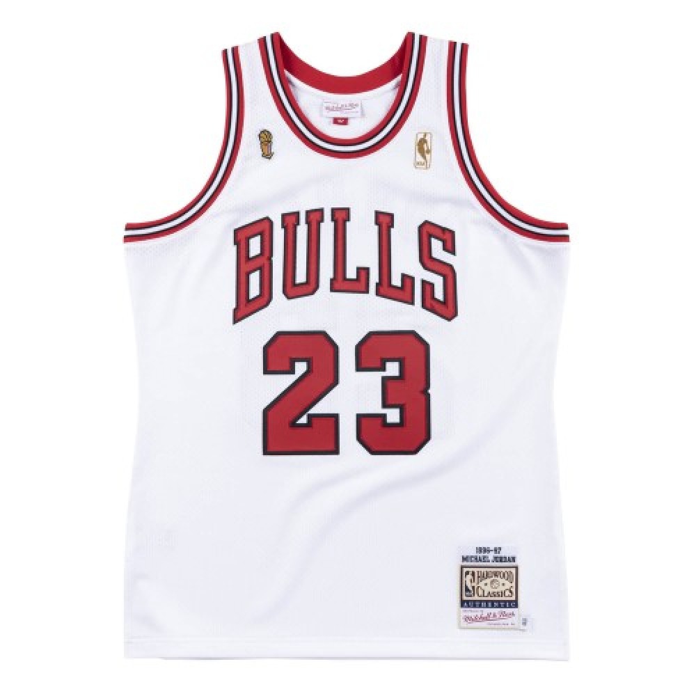 Men's Chicago Bulls Michael Jordan #23 Throwback White 1996-97 Hardwood Classics Player Jersey-Pro Kit Vault | Brand New 26/27 Sports Jerseys